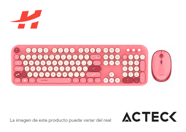 KIT DE TECLADO Y MOUSE INALAMBRICO ACTECK CREATOR CHIC K- COLORS